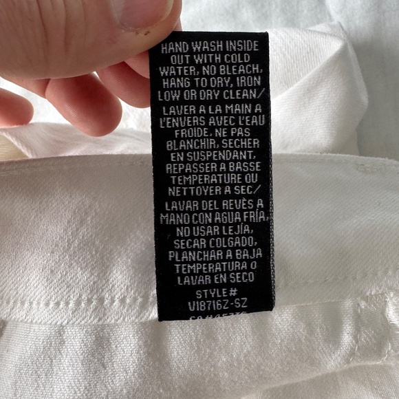 Boom Boom Jeans Women's 11 White Jeans Distressed Floral Embroidered Preppy Y2K - Picture 11 of 16